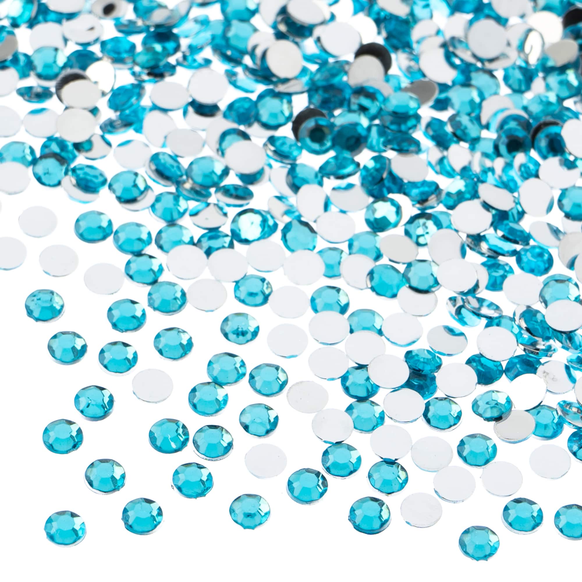John Bead Acrylic Round Flat Back Rhinestones
